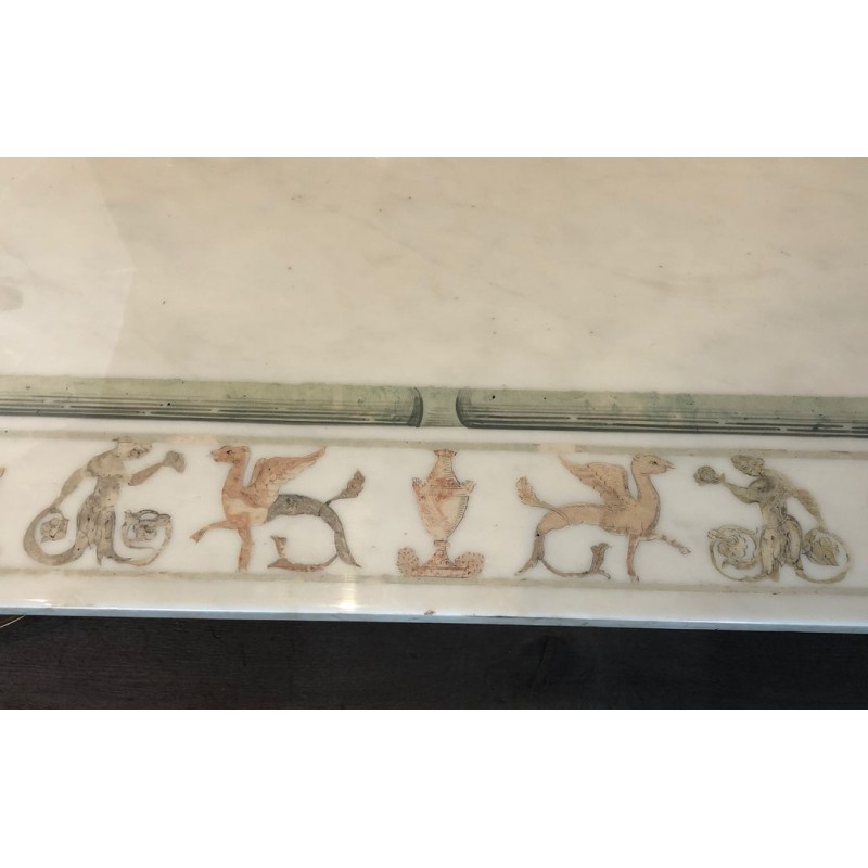 Table Basse Néo-classique Bronze et Marbre, France, vers 1935