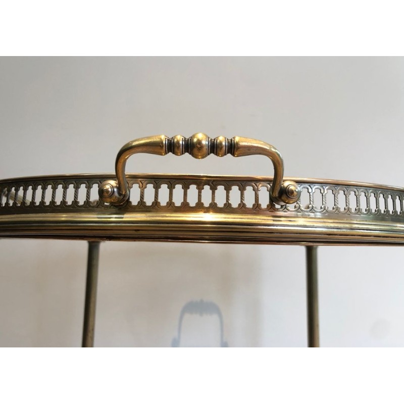 Round Brass Drinks Trolley by Maison Bagués