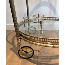 Round Brass Drinks Trolley by Maison Bagués