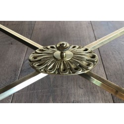 Table Basse Ovale Néoclassique en Laiton et Marbre de Carrare, Maison Jansen, France vers 1940
