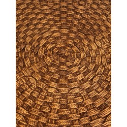 Paire de Tables Basses Rondes en Corde, dans le Goût d'Audoux-Minet, France vers 1970