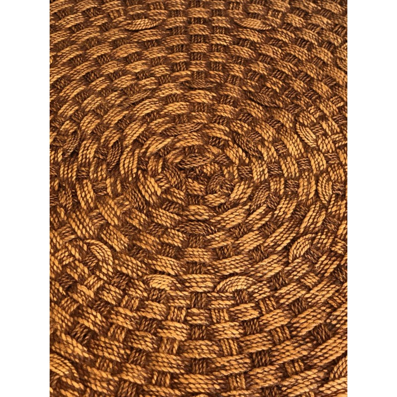 Paire de Tables Basses Rondes en Corde, dans le Goût d'Audoux-Minet, France vers 1970