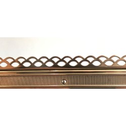 Table Basse Néoclassique en Laiton à Plateau Églomisé, Attribuée à la Maison Ramsay, France vers 1940