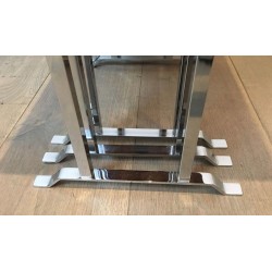 Set of Three Rosewood & Chrome Nesting Tables, France circa 1970