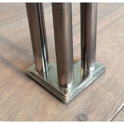 Large Modernist Two-Tier Chrome & Lucite Coffee Table, France circa 1970