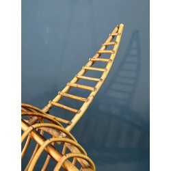 Large Decorative Rattan Mobile of a Soaring Bird