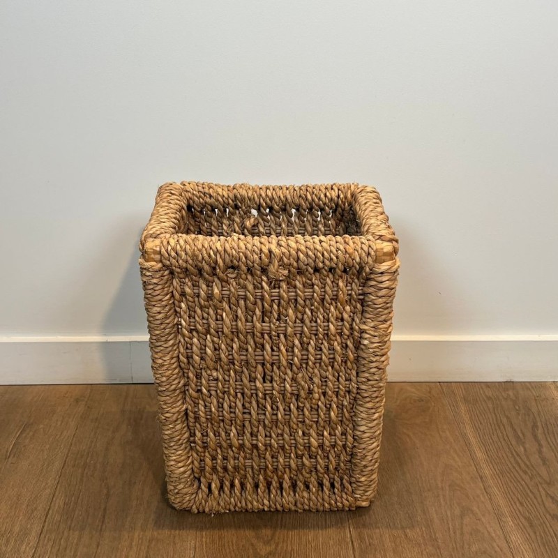 Handwoven Natural Rope Wastepaper Basket