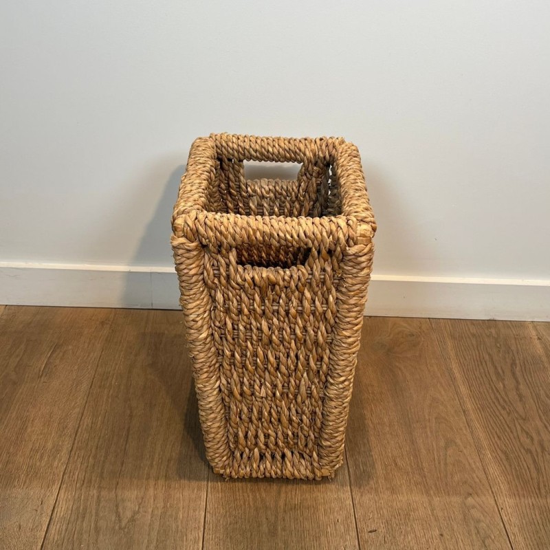 Handwoven Natural Rope Wastepaper Basket