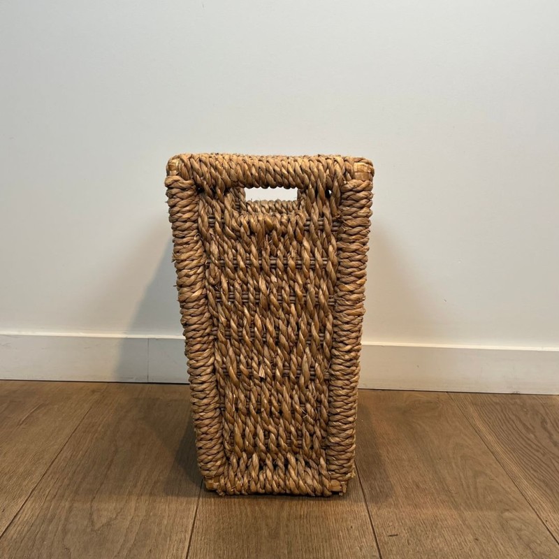 Handwoven Natural Rope Wastepaper Basket