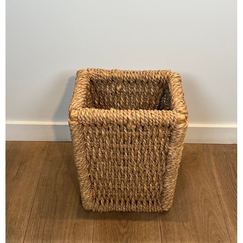 Handwoven Natural Rope Wastepaper Basket