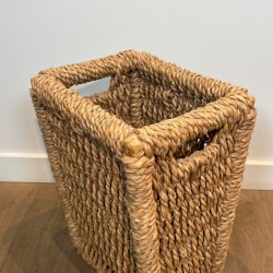 Handwoven Natural Rope Wastepaper Basket