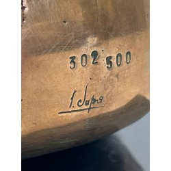 Bronze Sculpture of a Stylised Bird on a Black Marble Base, Signed and Numbered 302/500