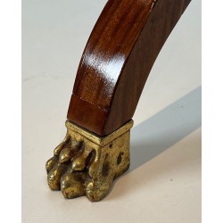 Mahogany Jardinière with Amaranth Marquetry, «X» Base and Gilt Bronze Claw Feet, Charles X Period