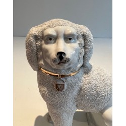 Pair of Staffordshire Porcelain Cavalier King Charles Spaniel Dogs Figures