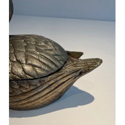 Seau à Glace en Forme de Canard en Métal Argenté, Mauro Manetti, Italie, vers 1970