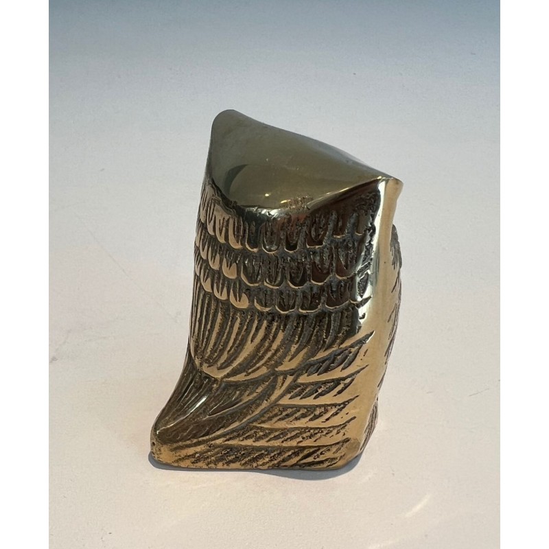 Suite de 3 Petites Chouettes Décoratives en Laiton