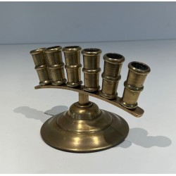French Belle Époque Bronze Cane Holder with Radiating Tubes, circa 1900