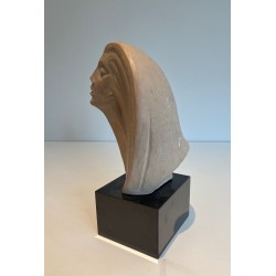 Terracotta Bust of a Woman in Ancient Egyptian Style, Austin Productions, 1980