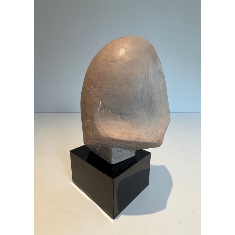 Sculpture en Terre Cuite représentant Un Visage de Femme