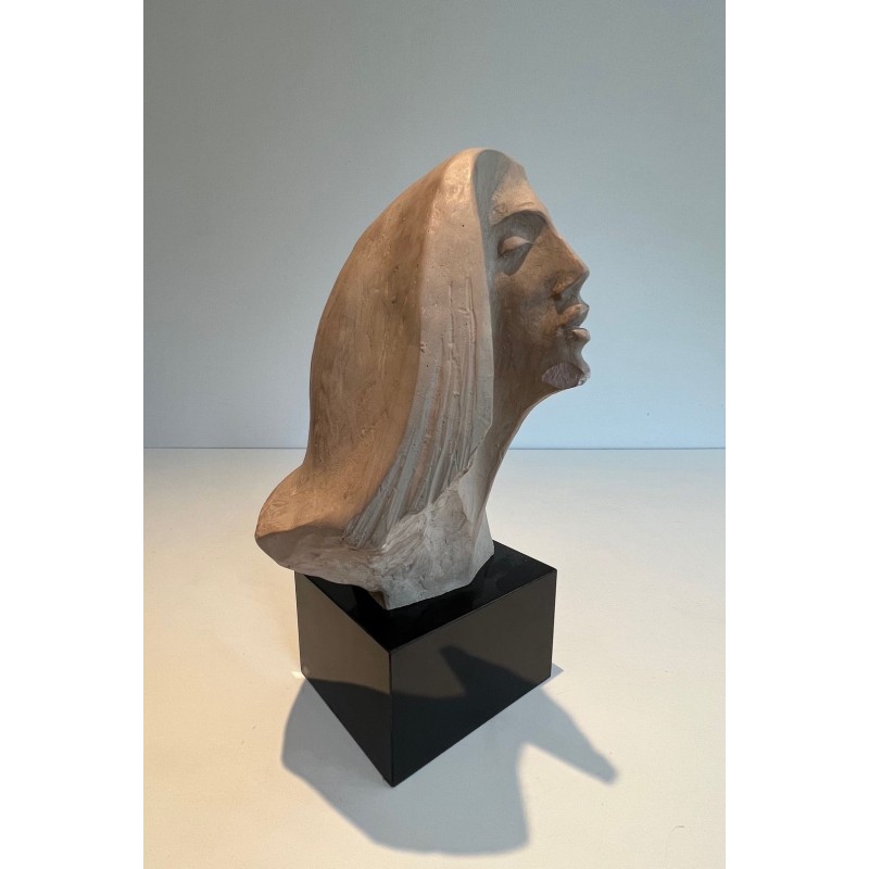 Terracotta Bust of a Woman in Ancient Egyptian Style, Austin Productions, 1980