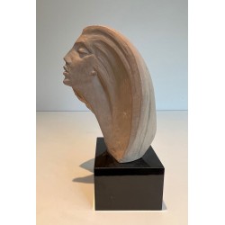 Terracotta Bust of a Woman in Ancient Egyptian Style, Austin Productions, 1980