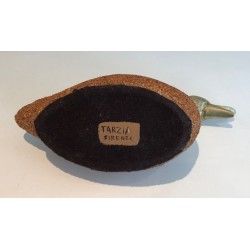 Duck Vide-Poche in Ceramic and Brass, Tarzia Firenze, Italian Work, circa 1970