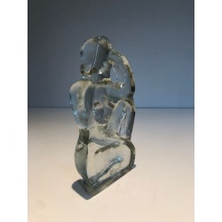 Sculpture en Verre Représentant une Femme