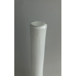 Tall White Opaline Glass Soliflore Vase, French circa 1970