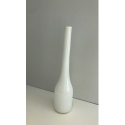Grand Vase Soliflore en Verre Opalin Blanc, France vers 1970