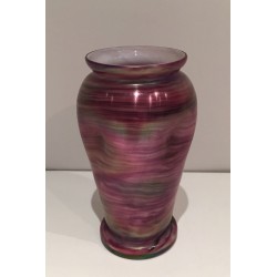 Multicolour Iridescent Art Glass Vase in the Style of Loetz, Austrian circa 1970