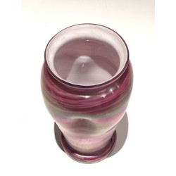 Vase en Verre Irisé Multicolore dans le Goût de Loetz, Travail Autrichien vers 1970