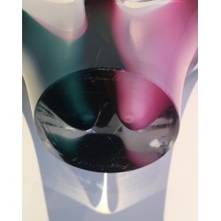 Vase “Coquille” en Verre Multicouche par Paul Kedelv pour Flygsfors, 1956