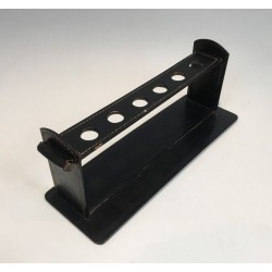 Modernist Black Leather Pipe Holder by Jacques Adnet, French circa 1950