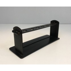 Porte-Pipes en Cuir noir. Jacques Adnet