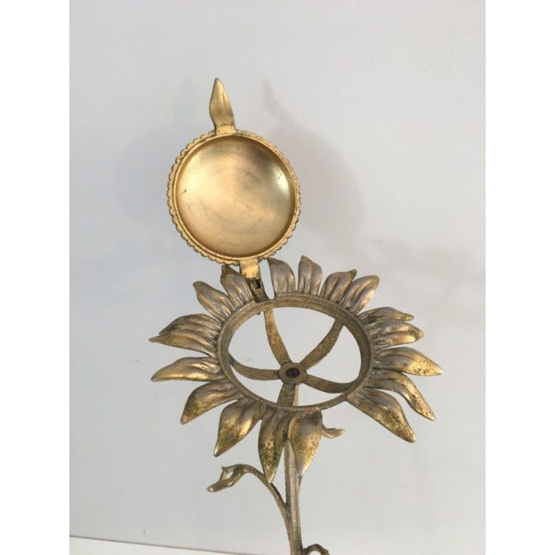 Elément Décoratif en Bronze représentant un Tournesol
