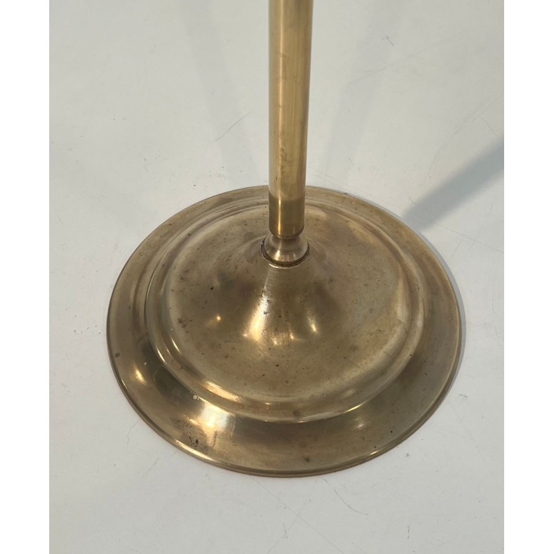 Tall Neoclassical Brass Companion Set with Pine Cone Finials, in the Style of Maison Baguès, circa 1970