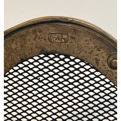 Neoclassical Brass and Wire Mesh Four-Panel Folding Fireplace Screen, Italian circa 1970