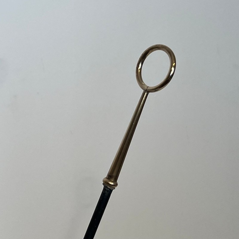 Nécessaire de Cheminée Moderniste en Métal Laqué Noir à Outils Rayonnants, vers 1970