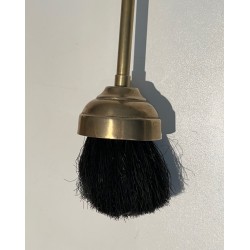 Brass Duck Head Fireplace Companion Set in the Style of Maison Jansen, French circa 1970