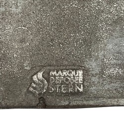 Plaque de Cheminée en Fonte Moderniste à Motif d’Oiseau Abstrait, Signée, Fonderie Stern, vers 1950