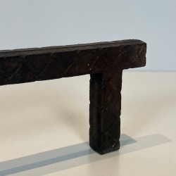 Pair of Brass Duck Andirons in the Style of Maison Jansen, French circa 1970