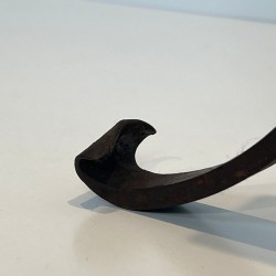 Pair of Modernist Wrought Iron Andirons in the Style of Jean Royère, circa 1940