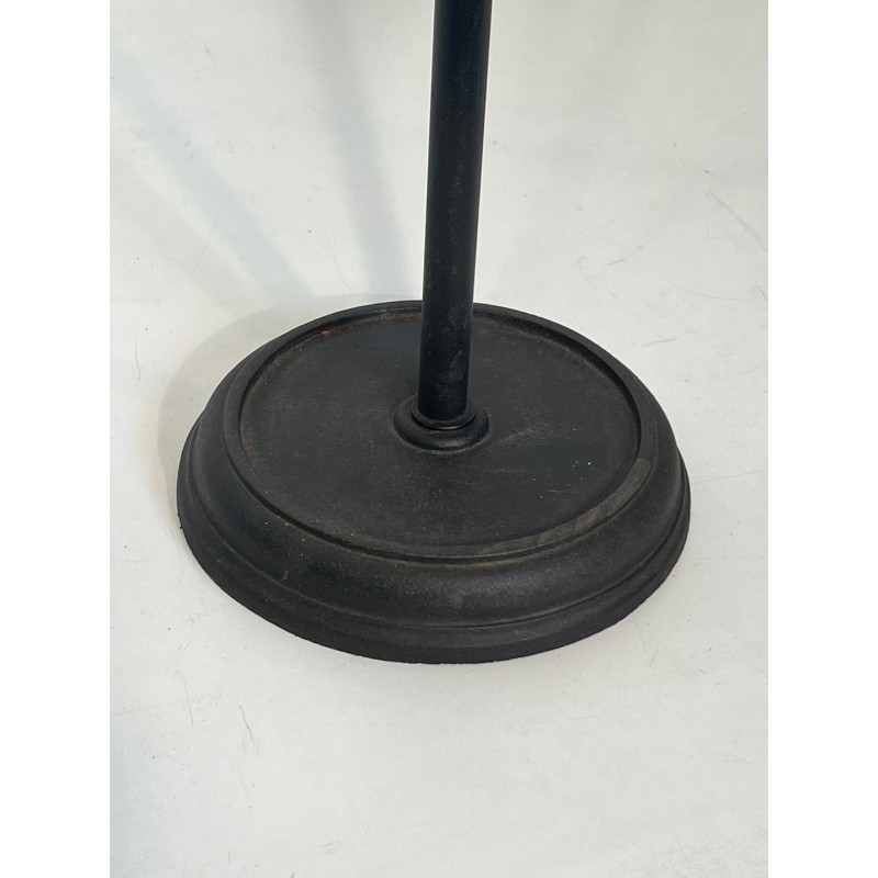 Nécessaire de Feu Néoclassique en Métal Noir et Laiton à Fleur de Lys Couronnante, vers 1970