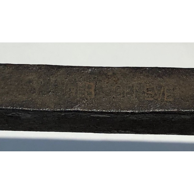 Pair of Art Nouveau Wrought Iron Andirons with Circular Scrollwork, Signed Wanner Geneva