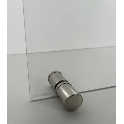 Pare-Feu Moderniste en Verre et Chrome à Découpage Circulaire