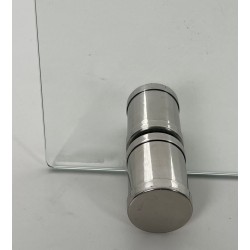 Pare-Feu Moderniste en Verre et Chrome à Découpage Circulaire