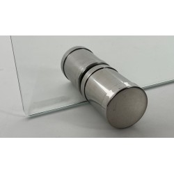 Pare-Feu Moderniste en Verre et Chrome à Découpage Circulaire