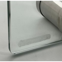 Modernist Glass and Chrome Fireplace Screen with Circular Cutout