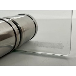 Pare-Feu Moderniste en Verre et Chrome à Découpage Circulaire