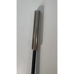 Nécessaire de Feu Moderniste Laqué Noir et Chrome à Support Cage, Sol ou Mur